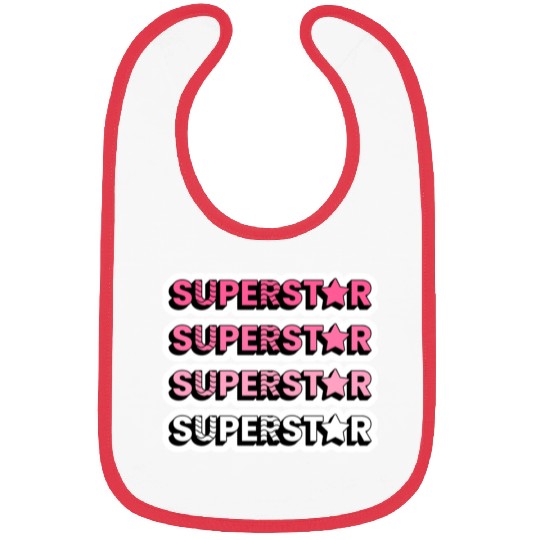 SUPERSTAR!!!!!! (Pink/White Bibs