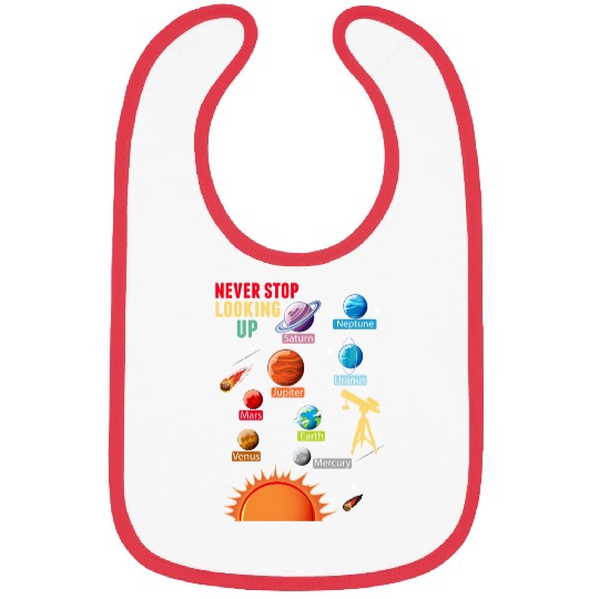 Telescope Solar System Planets Astronomy Lover Bibs