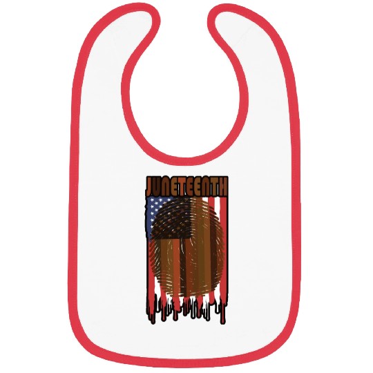 Juneteenth US Flag African American Graphic Bibs