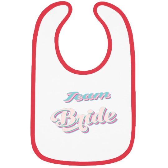 Bachelorette party team bride coul retro pink Bibs