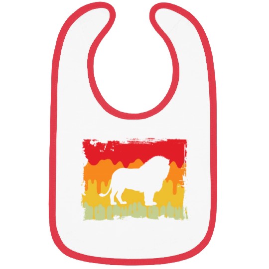 lion retro Bibs