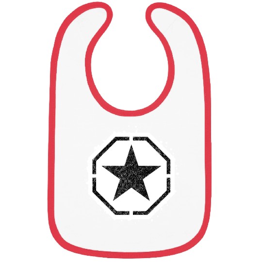 Sponge stencil Star inside octagon Bibs