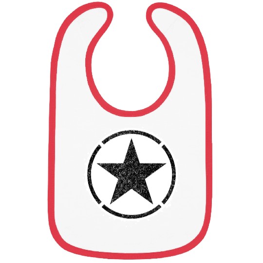Sponge stencil Star inside circle Bibs