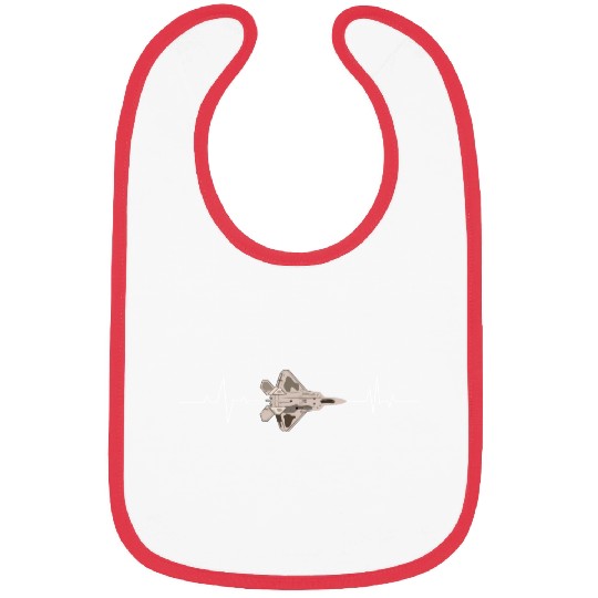 f22 raptor heart beat Bibs