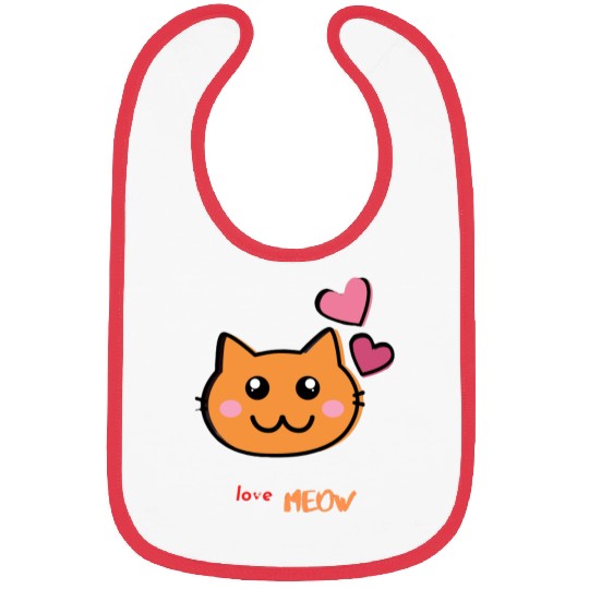 i love meow Bibs