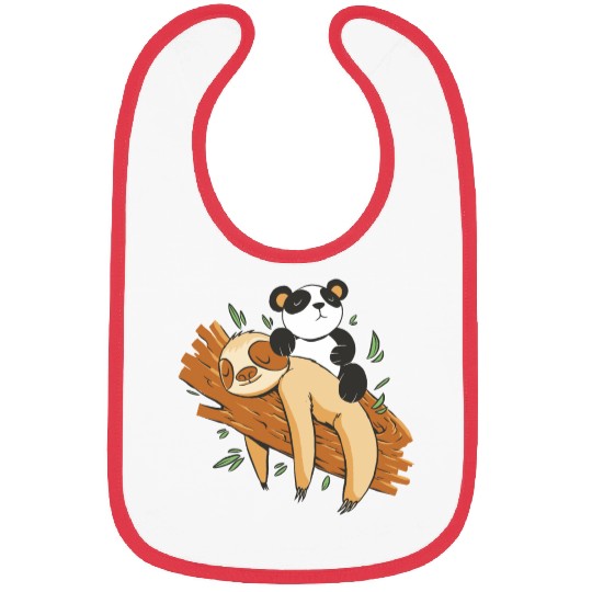 Sloth and Panda Bibs
