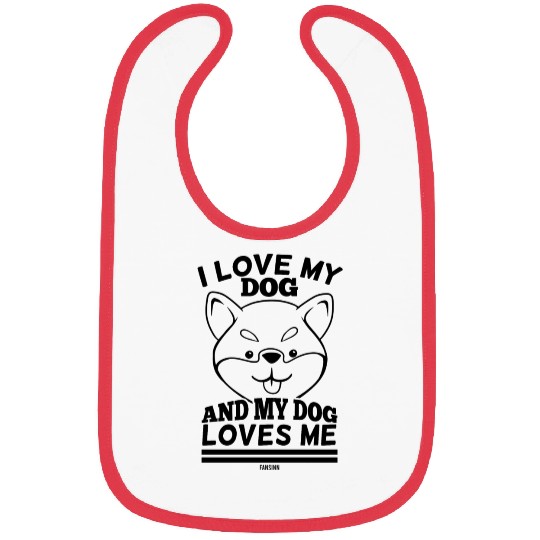 I Love My Dog Bibs