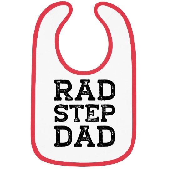 Rad Step Dad Fathers Day Bibs