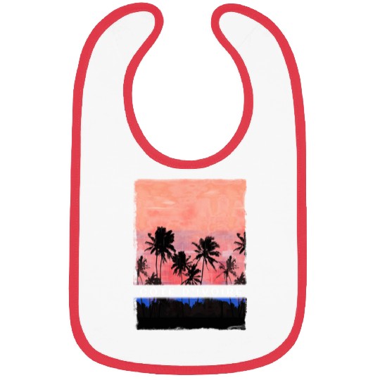 Ivory Coast Africa Vacation Souvenir Palm Tree Bibs