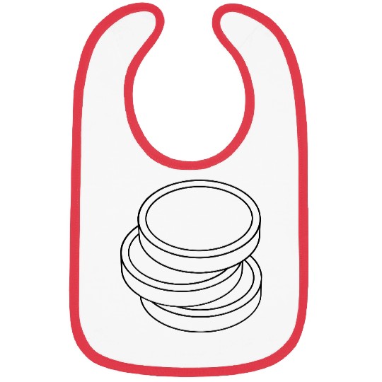 three coins in a stack Bibs