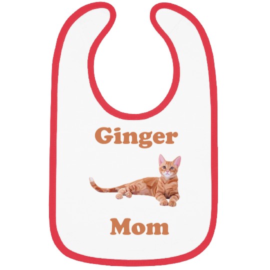 Ginger Cat Mom Bibs
