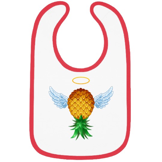Cute Swinger Upside Down Pineapple Angel Wings Bibs