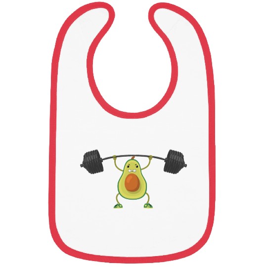 Avocado Gym Workout Vegan Weightlifting Sport Love Bibs