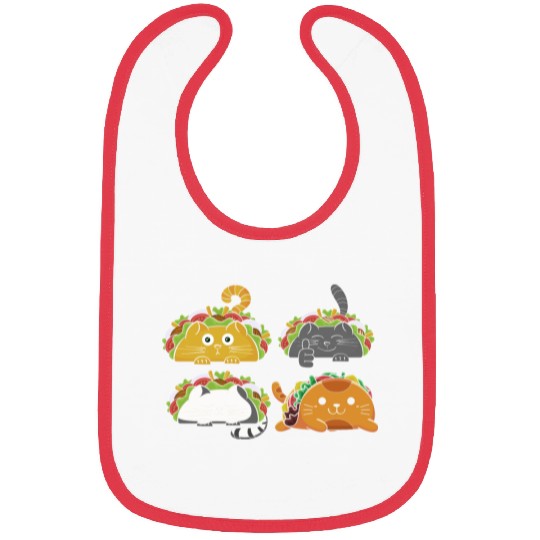 Cute Taco Cats Mexican Taco Lover Bibs