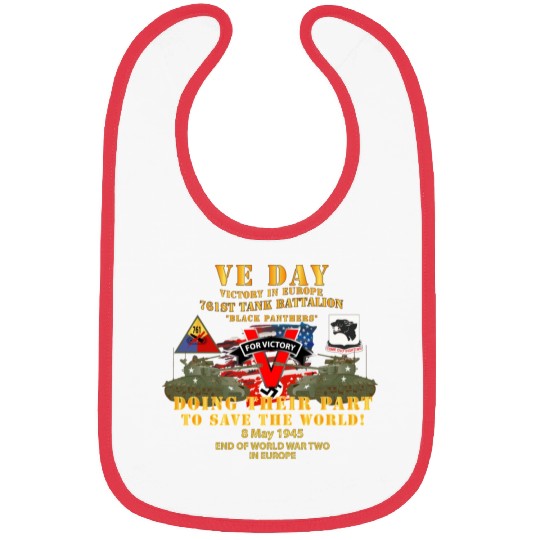 Army 761st Tank Bn VE Day Victory in Europe Day En Bibs