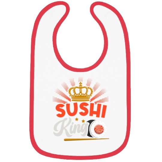 Sushi King Sushi Lover Japan Japanese Food Bibs
