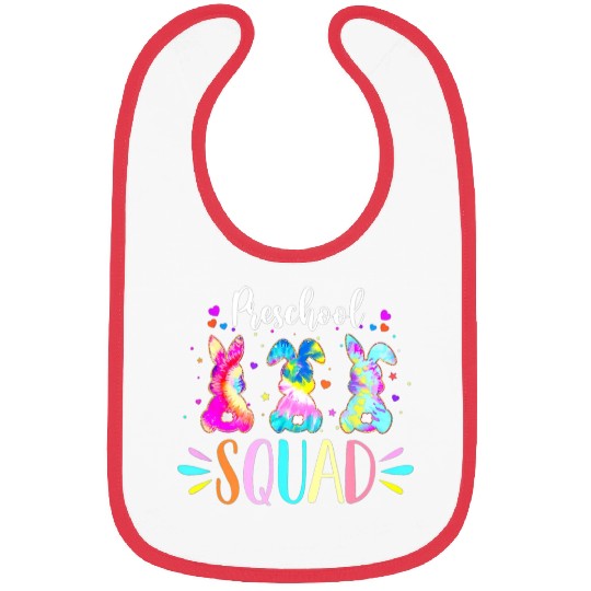 Cute Bunnies Preschool Teacher Squad Easter Day Bibs