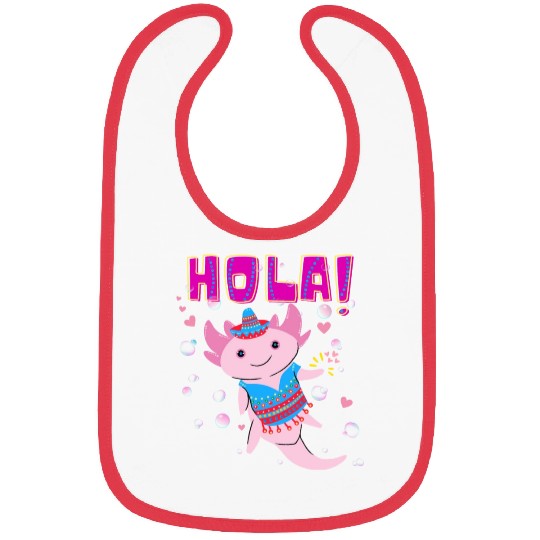 Hola Cute Axolotl - 2 Bibs