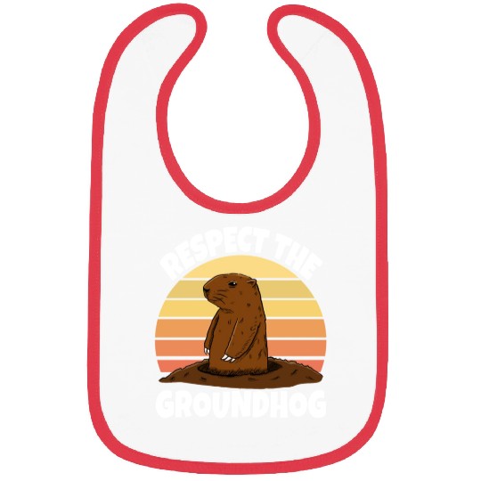 Respect The Groundhog Bibs