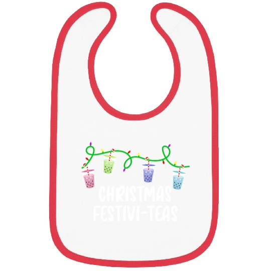 Boba Tea Relax Christmas Cute Kawaii Bubble Milk Bibs