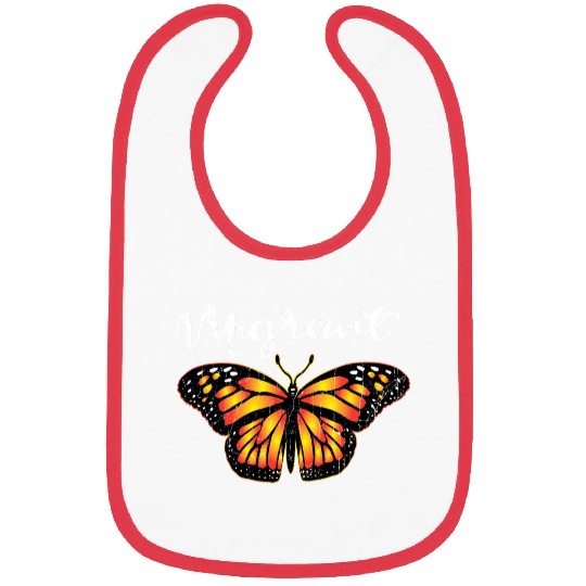 Migrant Monarch Butterfly Lover Cute Butterflies Bibs
