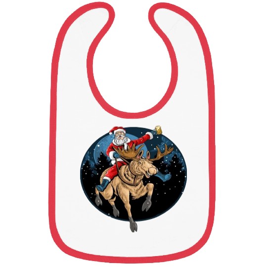 Santa Claus Ride Deer Bibs