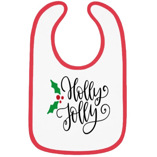 Holly Jolly Mistletoe Holiday Bibs
