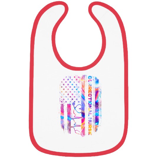 correctional nurse - US flag Bibs