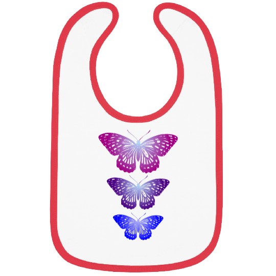 Three Butterflies Inspirational Nature Lovers Bibs