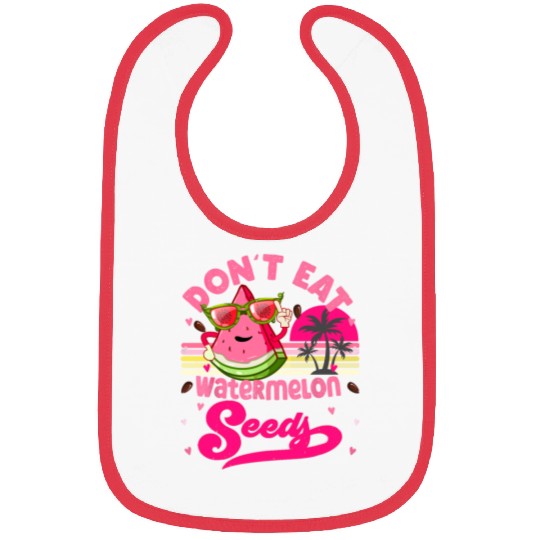 Don't Eat Watermelon Seeds Maternity Summer Fruit Bibs