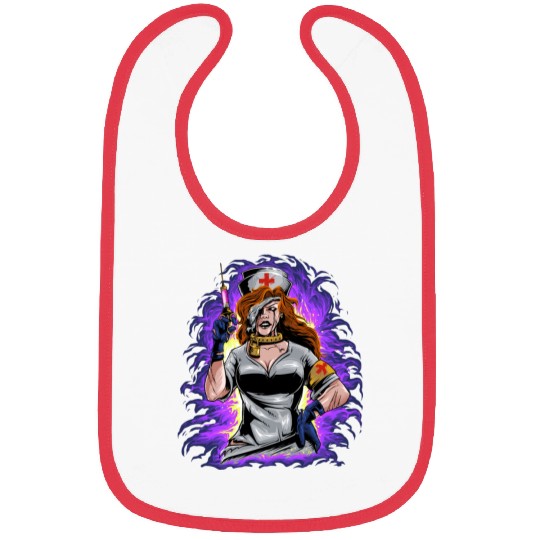 Angry Psychopathic Nurse Bibs