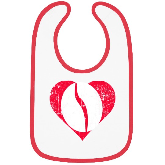 Navy Bean Heart Bibs