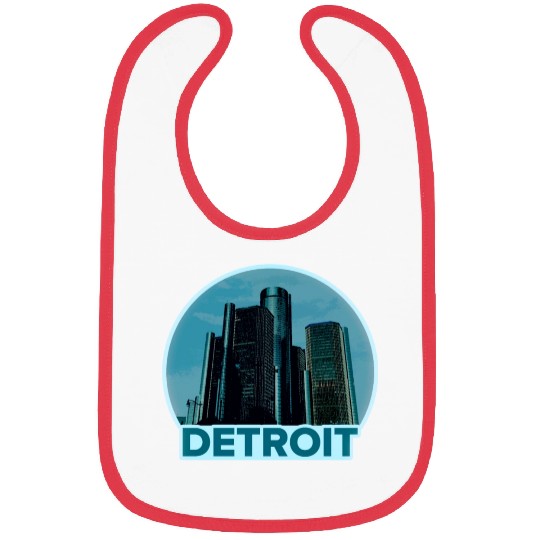 Detroit Michigan Skyline Bibs