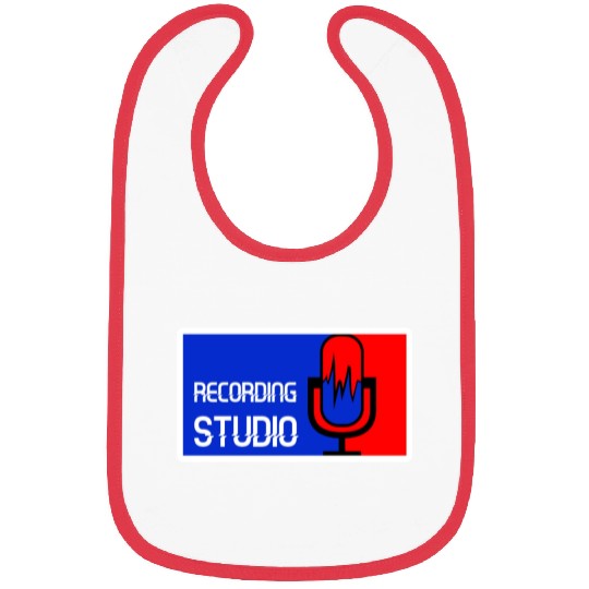 Recording Studio Logo Microphone Bibs