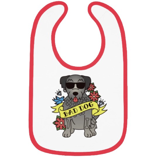 Bad Dog Tattoo Irish Wolfhound Bibs