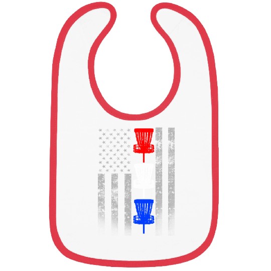 Red White and Blue Disc Golf Flag Bibs