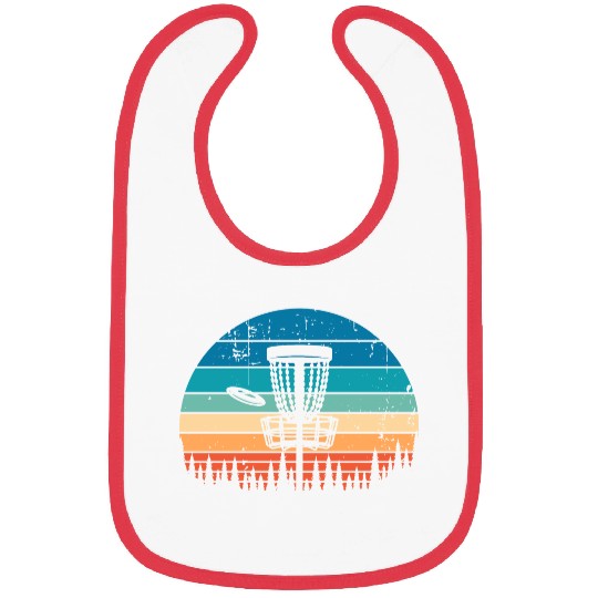 Vintage Disc Golf Retro Distressed Sunset Bibs