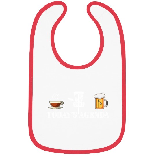 Today's Agenda Coffee Disc Golf Beer Funny Gift Bibs