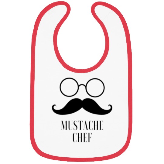 mustache chef Bibs