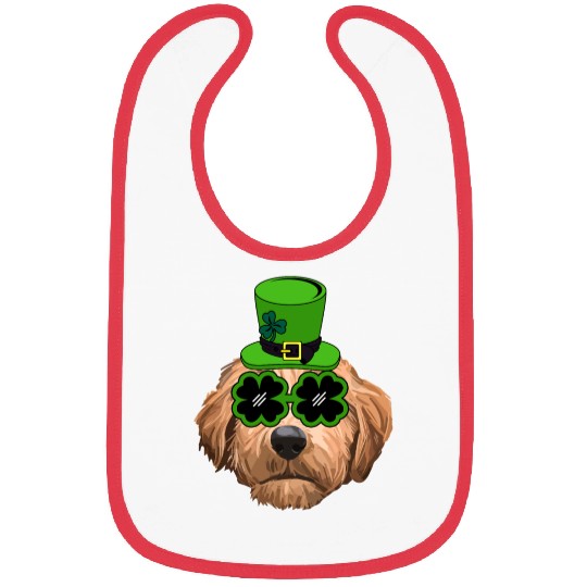 Irish Goldendoodle Doodle Dog St Patrick's Day Bibs