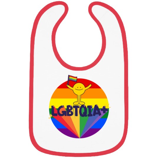 LGBTQIA flag color - Pride quote lgbt community Bibs
