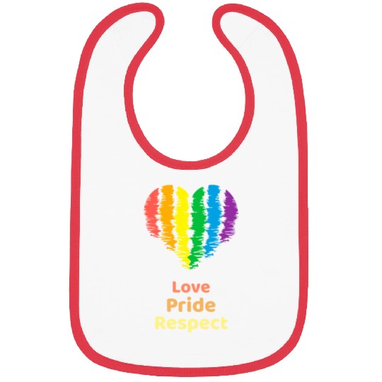 Love Pride Respect. Rainbow Heart For Oslo Bibs