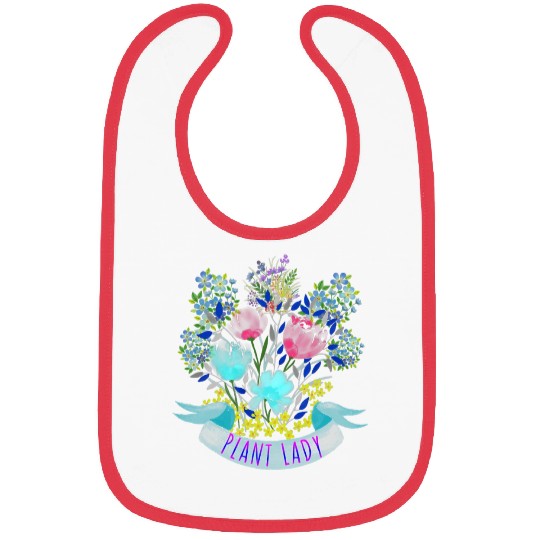 Plant Lady Bibs Gardening Gift Garden Watercolor