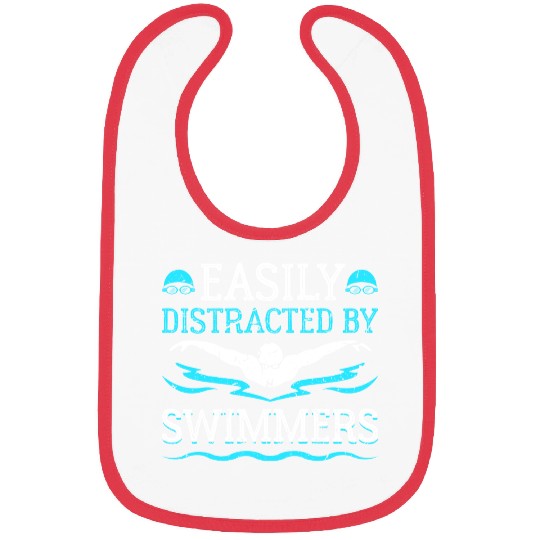 Easily Distracted By Swimmers Swim Bibs