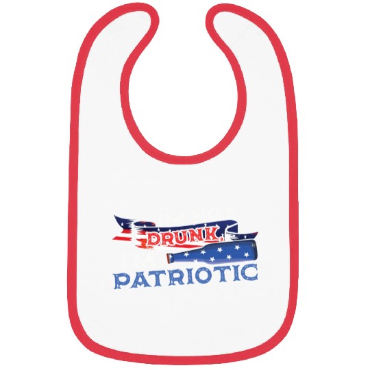 Beer Not Drunk America American Flag 4th Of July Bibs