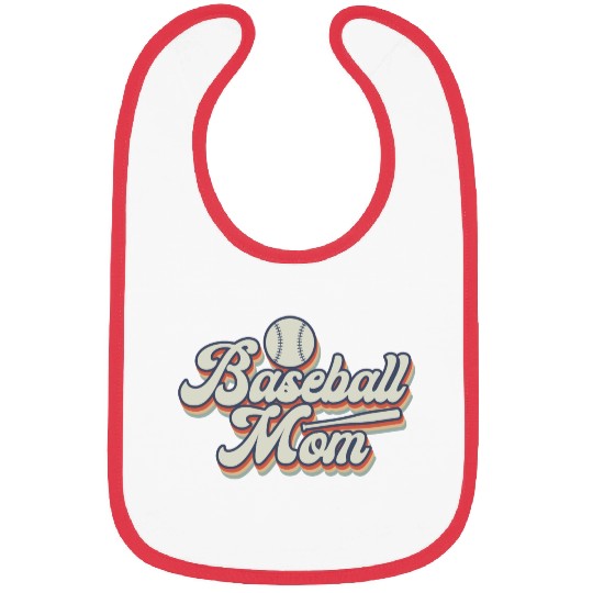 Mom Baseball Lover Baseball Mama Bibs