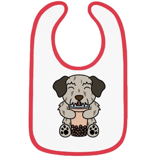 Boba Bubble Tea Irish Wolfhound Bibs
