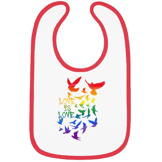 love is love, doves, dove, graffit,colorful Bibs