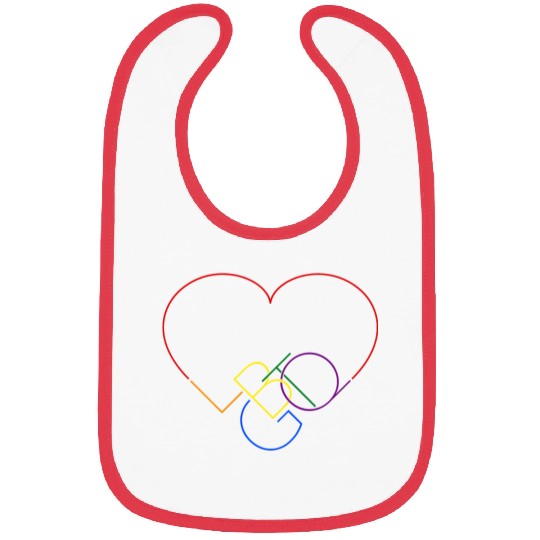 LGBT pride rainbow heart Bibs
