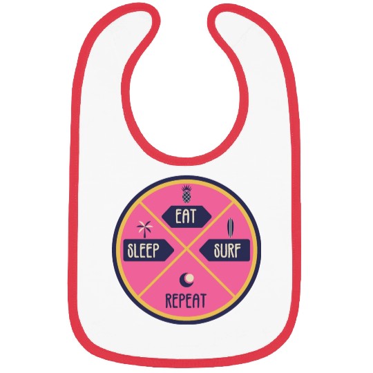 Eat sleep surf Bibs